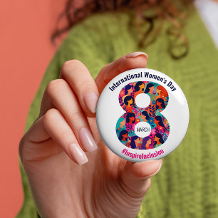 March 8 International Women's Day IWD Button