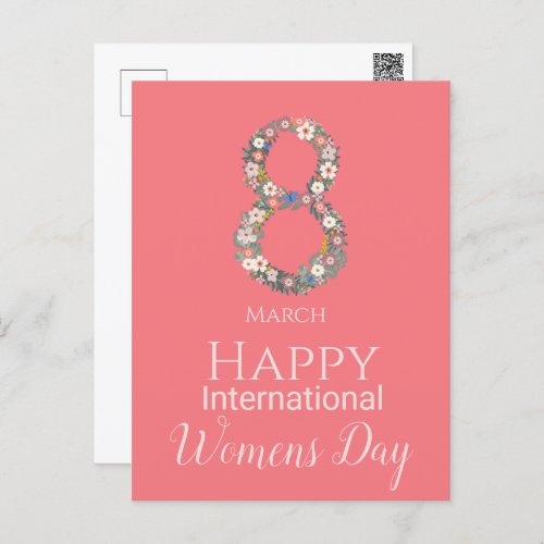 March 8 International Womens Day  Postcard