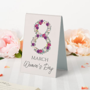 March 8 International Womens Day Table Tent