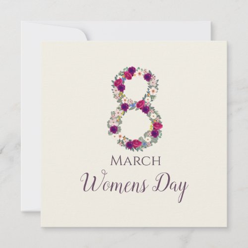 March 8 International Womens Day    Thank You Card