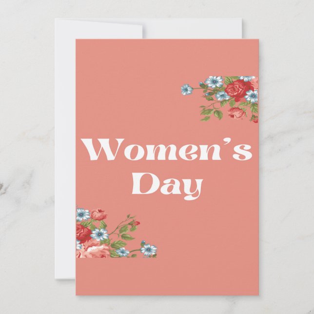 March 8 Women's day Holiday Card (Front)