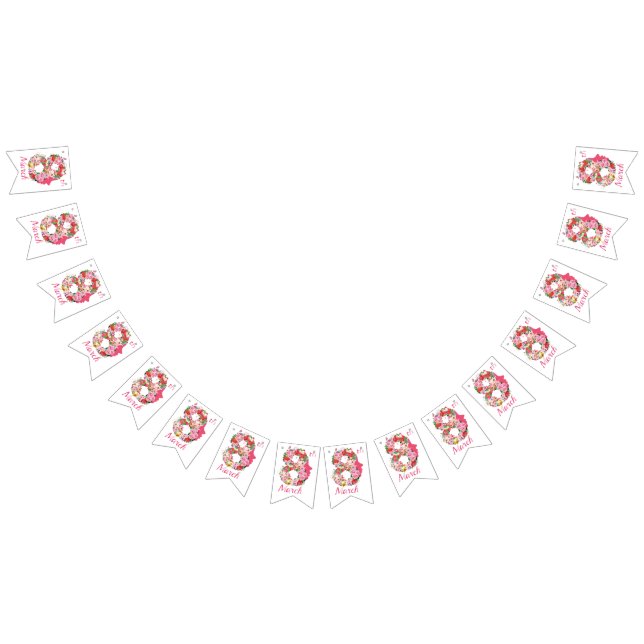 March 8th International Women's Day  Bunting Flags (All)