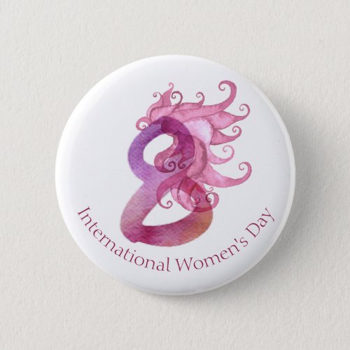 March 8th International Womens Day Button