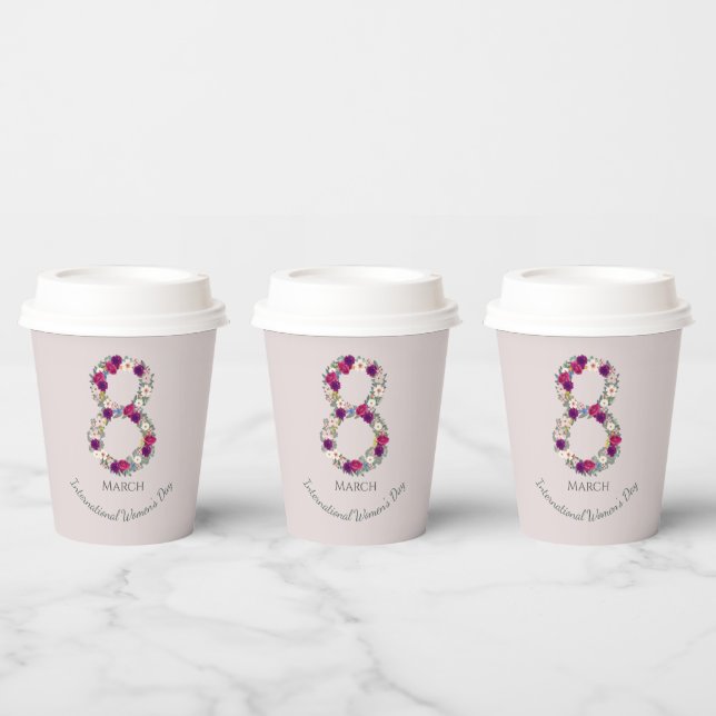 March 8th International Women's Day Celebration   Paper Cups (Multi)