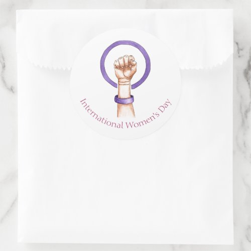 March 8th International Womens Day  Classic Round Sticker