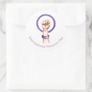 March 8th International Women's Day Classic Round Sticker