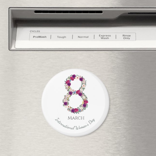March 8th International Women's Day Magnet (In Situ (Dishwasher))