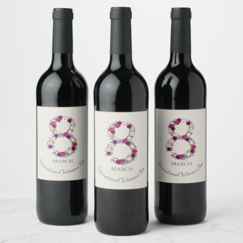 March 8th International Womens Day   Wine Label