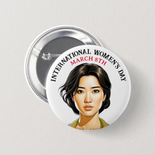 March 8th is International Womens Day Button