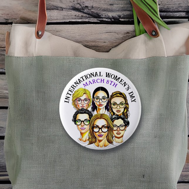 March 8th is International Women's Day Button (Creator Uploaded)