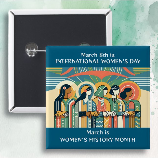 March 8th is International Women's Day  Button (Creator Uploaded)