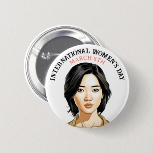 March 8th is International Womens Day Button