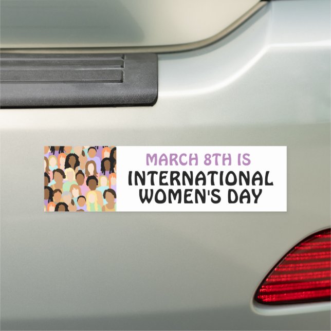 March 8th is International Women's Day Car Magnet (In Situ)