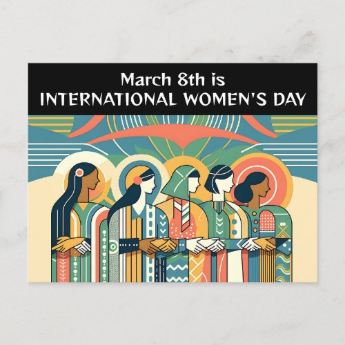 March 8th is International Women's Day Postcard March 8th is International Women's Day Postcard