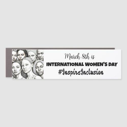 March 9th is International Womens Day  Car Magnet