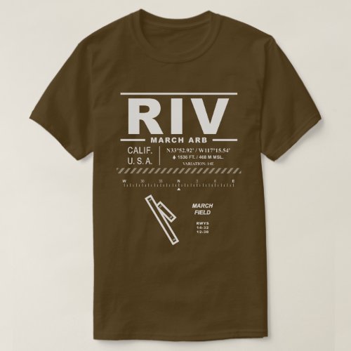 March Air Reserve Base ARB March Field RIV T_Shirt