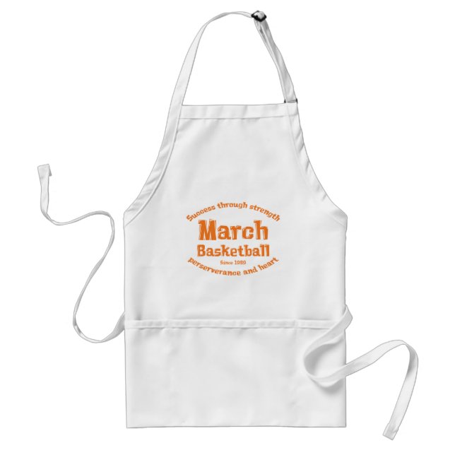 March Basketball Gifts Adult Apron (Front)