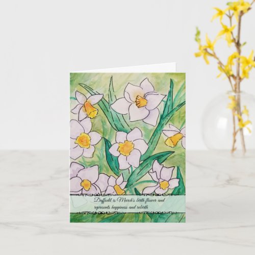 March Birth Flower Card