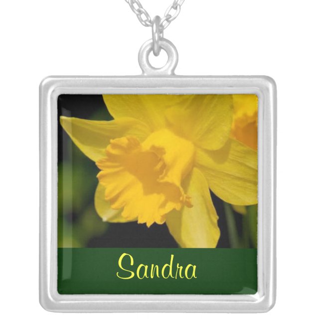MARCH Birth Flower - Daffodil Necklace (Front)