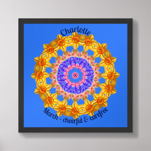 March Birth Flower Personalized Quote Kid Nursery Poster