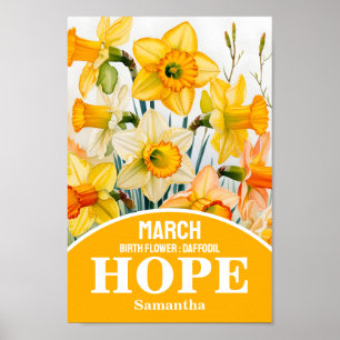 March Birth Month Flower Christian Wall Art