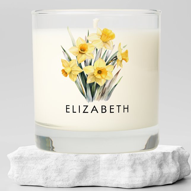 March Birth Month Flower Customized Gift for Her  Scented Candle (Creator Uploaded)
