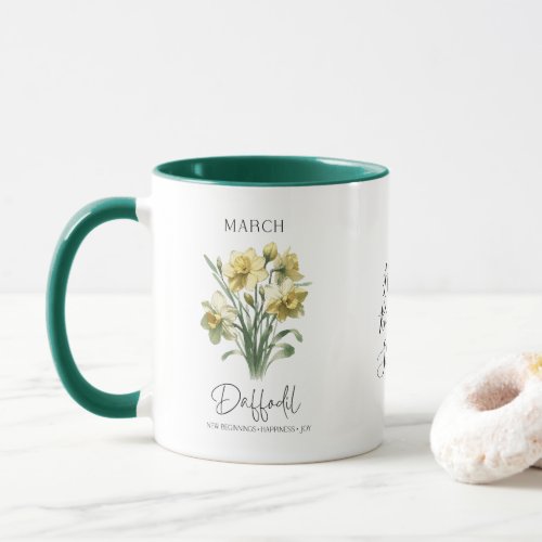 March Birth Month Flower Daffodil Birthday Gift Mug