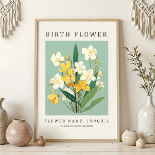 March Birth Month Flower Market Canvas Print