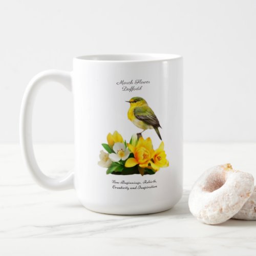 March Birth Month Flower Vibrant Birthday Gift Coffee Mug