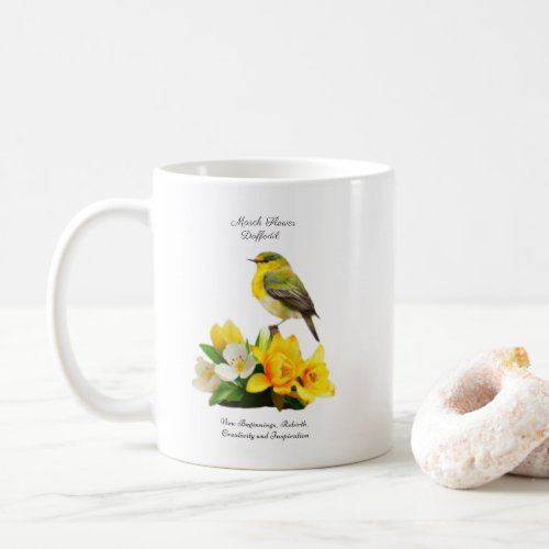 March Birth Month Flower Vibrant Birthday Gift Coffee Mug