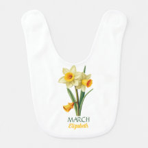 March Birthday Daffodil Birth Flower Personalized