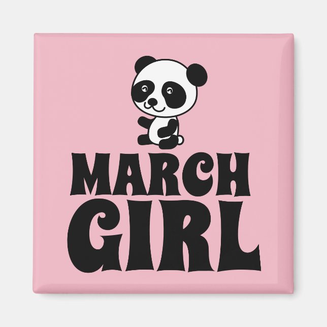 MARCH BIRTHDAY GIRL MAGNET (Front)