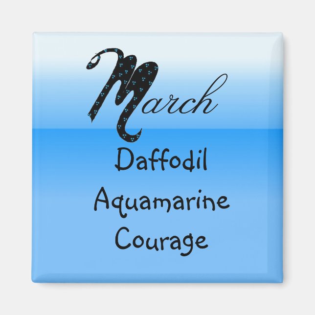 March Birthday Magnet (Front)