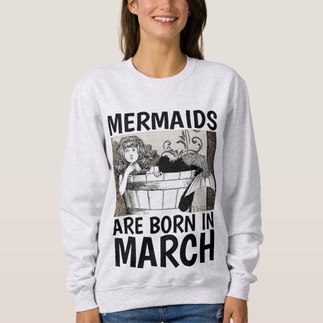MARCH Birthday T-Shirts for Ladies, MERMAID (Front)