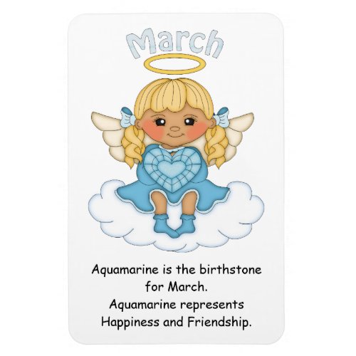 March Birthstone Angel Blonde Premium Magnet