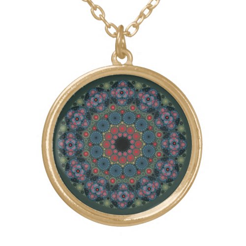 March Birthstone Bloodstone Mandala Necklace