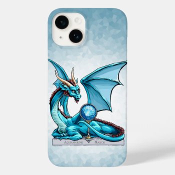 March Birthstone Dragon: Aquamarine Case-mate Ipho Case-mate Iphone 14 Case by critterwings at Zazzle