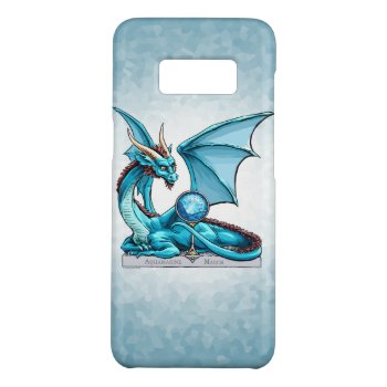 March Birthstone Dragon: Aquamarine Case-mate Samsung Galaxy S8 Case by critterwings at Zazzle