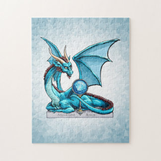 March Birthstone Dragon: Aquamarine Jigsaw Puzzle