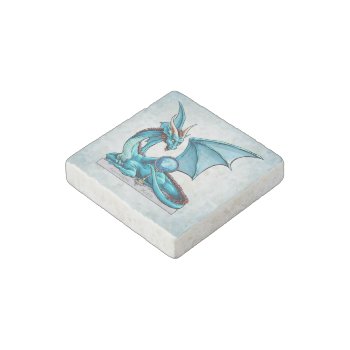 March Birthstone Dragon: Aquamarine Stone Magnet by critterwings at Zazzle