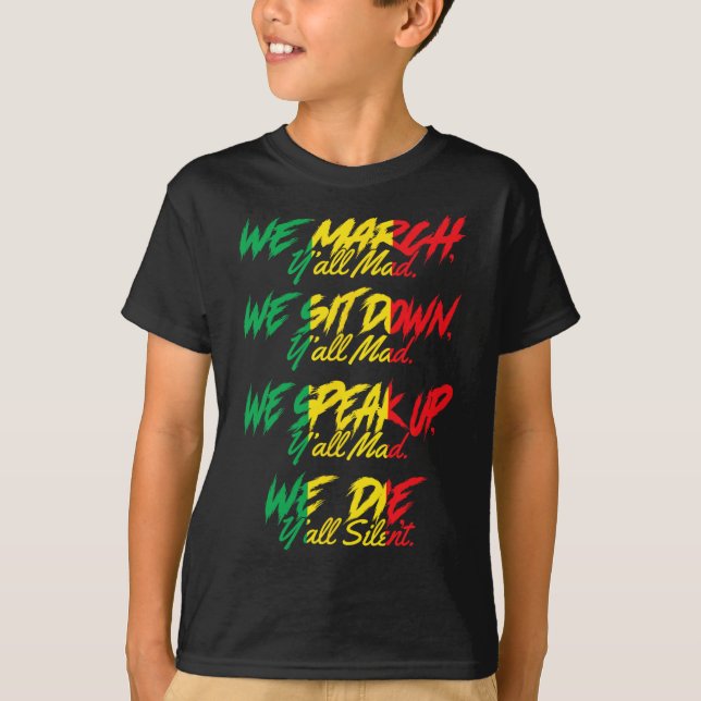 March Black Pride African American Juneteenth  T-Shirt (Front)