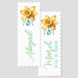 March Bloom Personalized Keepsake  Bookmarks