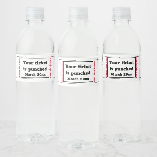 March Bracket Basketball Watch Party Template Water Bottle Label