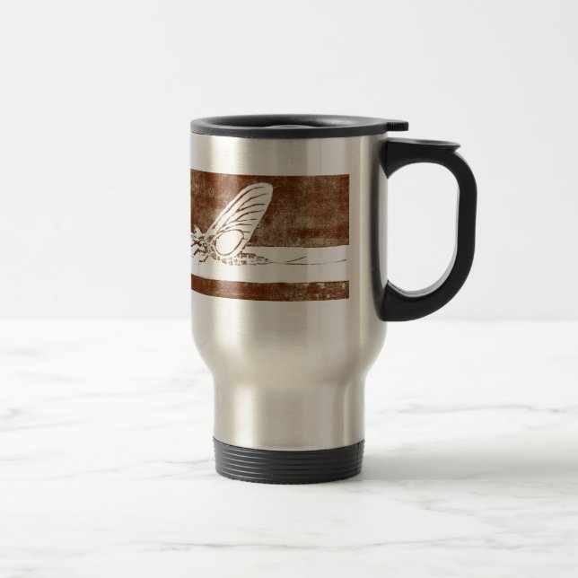 "March Brown - Cruel Trout" Fly Fishing Mug (Right)