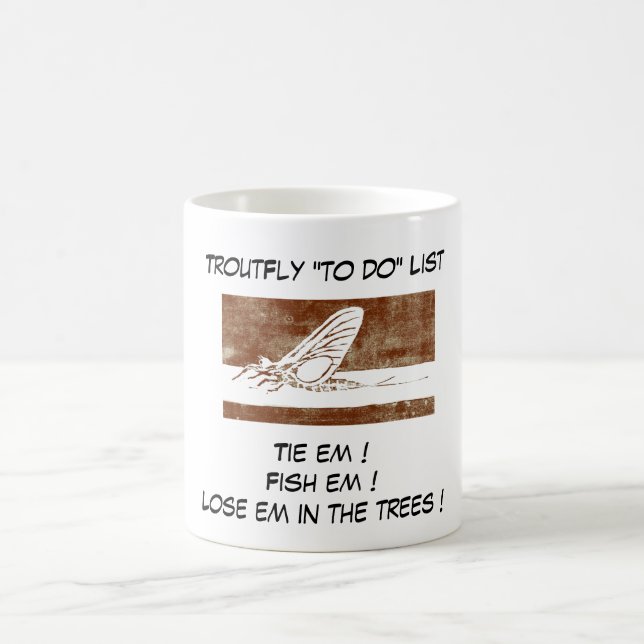 "March Brown - Trout Fly "To Do List" Mug (Center)