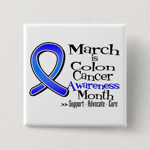 March Colon Cancer Awareness Month Pinback Button