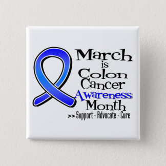 March Colon Cancer Awareness Month Pinback Button