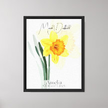 March Daffodil Birth Flower Wall Artwork