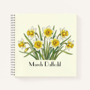 March Daffodil Flowers Notebook