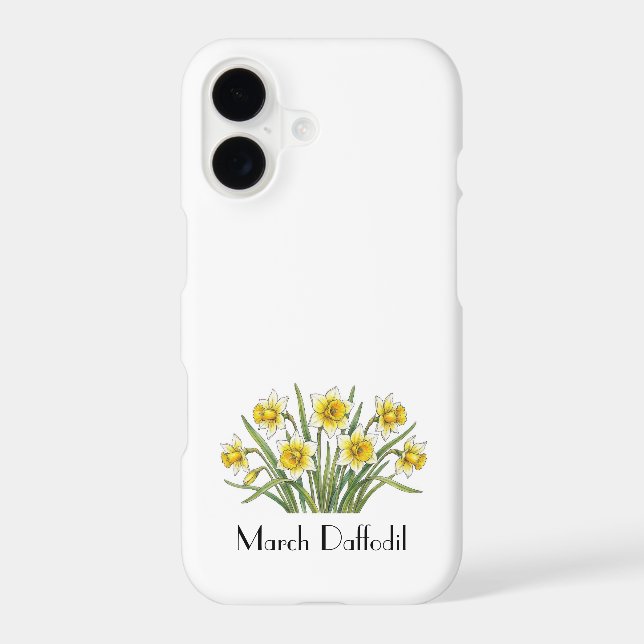 March Daffodil Flowers Phone Case (Back)